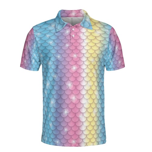 Rainbow fish scales - rainbow, polo
