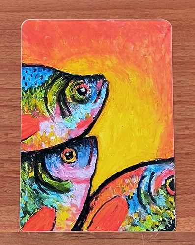Aceo original painting rainbow - original,