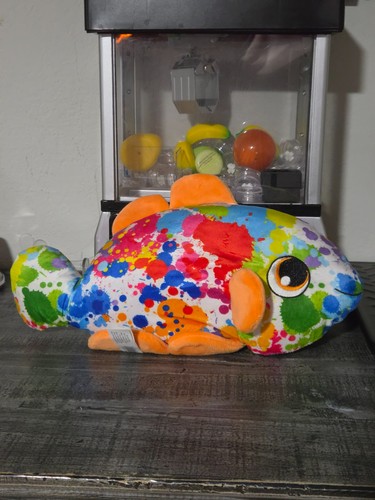 Paint splatter fish plush - splatter,